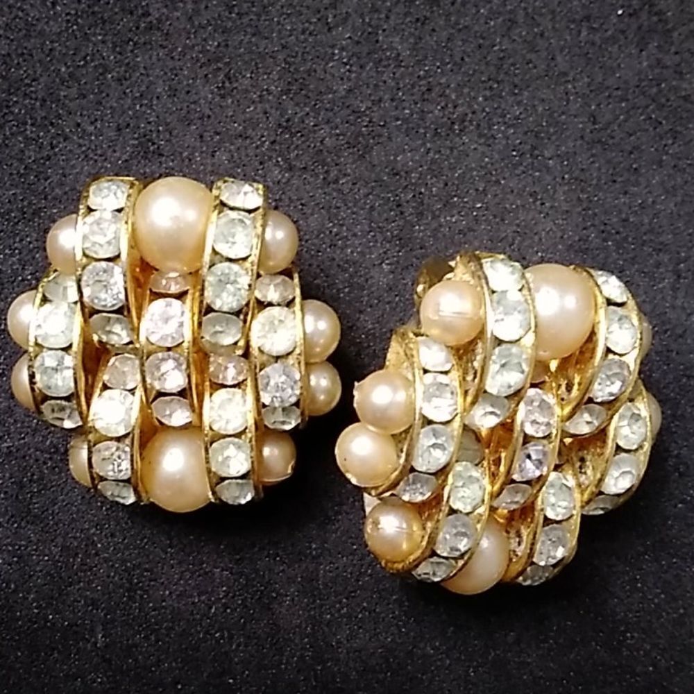 EARRIGNS VINTAGE RHINESTONE